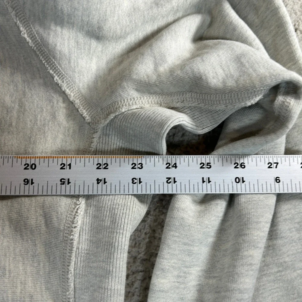 Abercrombie & Fitch‎ Mens Large Gray Embroidered Logo Pullover Hoodie Distressed